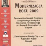Wyróżnienie i podziękowanie dla Development Design sp. z o.o.