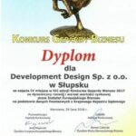Wyróżnienie i podziękowanie dla Development Design sp. z o.o.